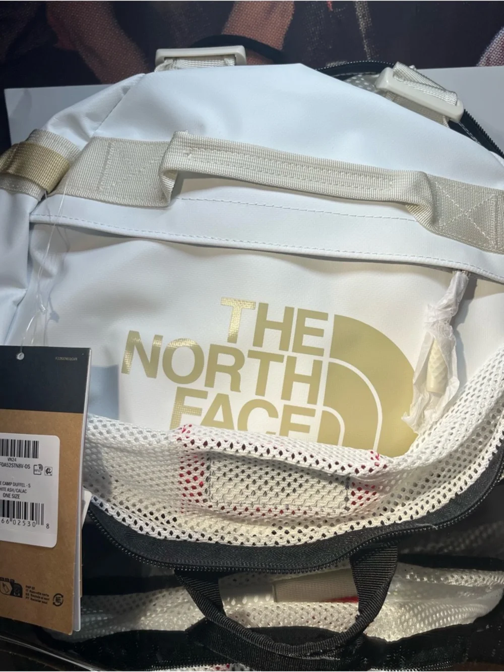 The North Face Base Camp Duffel-Small / 50L White Ash Calacatta